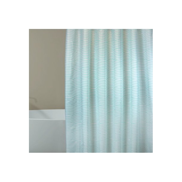 Msv Polyester Shower Curtain 180x200cm Premium Pastel Green Wave Msv Polyester Shower Curtain 180x200cm Premium Pastel Green Wave