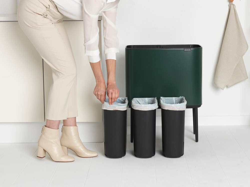 Brabantia Bo Touch Bin Affaldsspand 3 X 11 Liter Pine Green